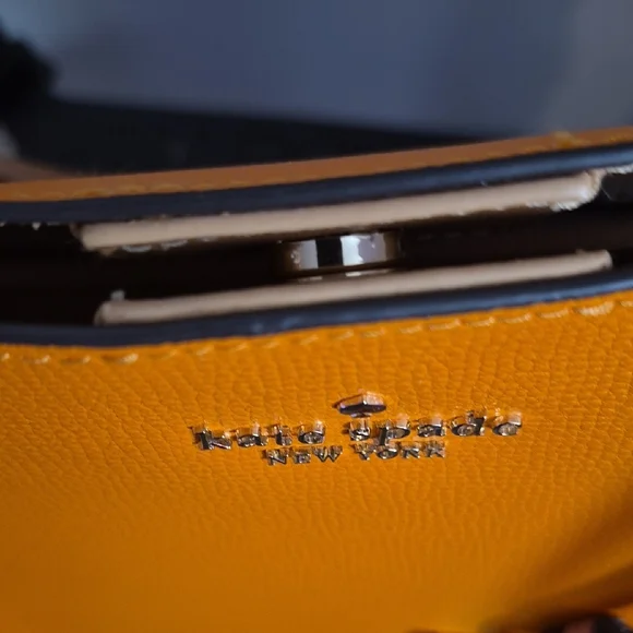 Kate Spade Vibrant Orange and Cream Tote - Picture 8 of 11